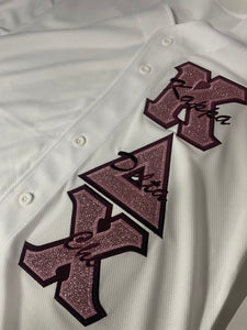 KDCHI White Baseball Jersey Glitter 40% OFF