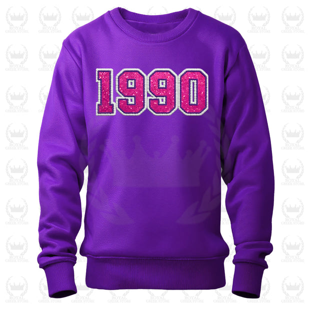 1990 Founding Crewneck Sweatshirt w/ Glitter