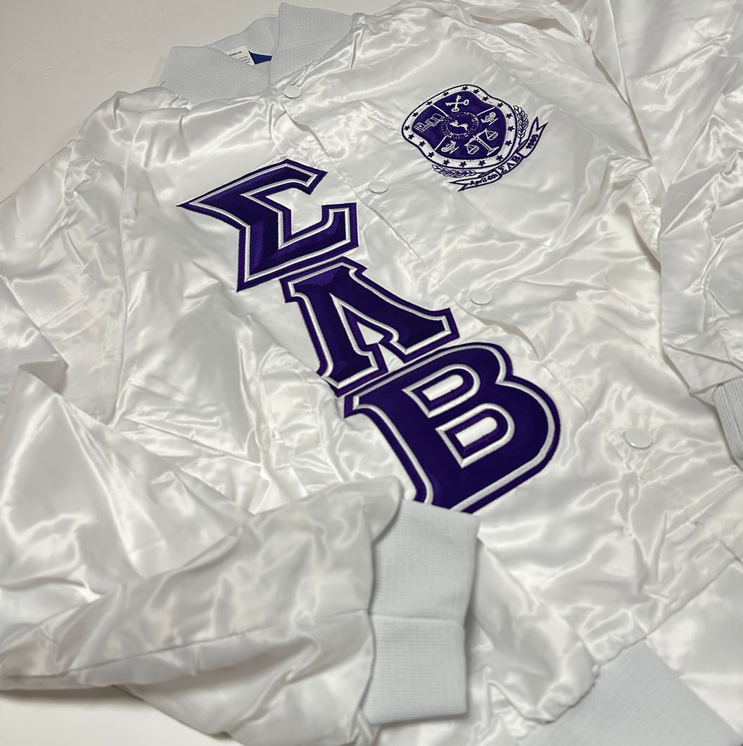 SLB White Satin Jacket 30% OFF