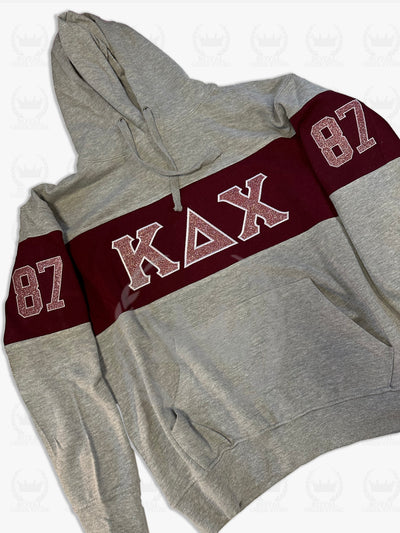 KDCHI 1987 - Rose Gold Glitter Stripe Hoodie 40% OFF