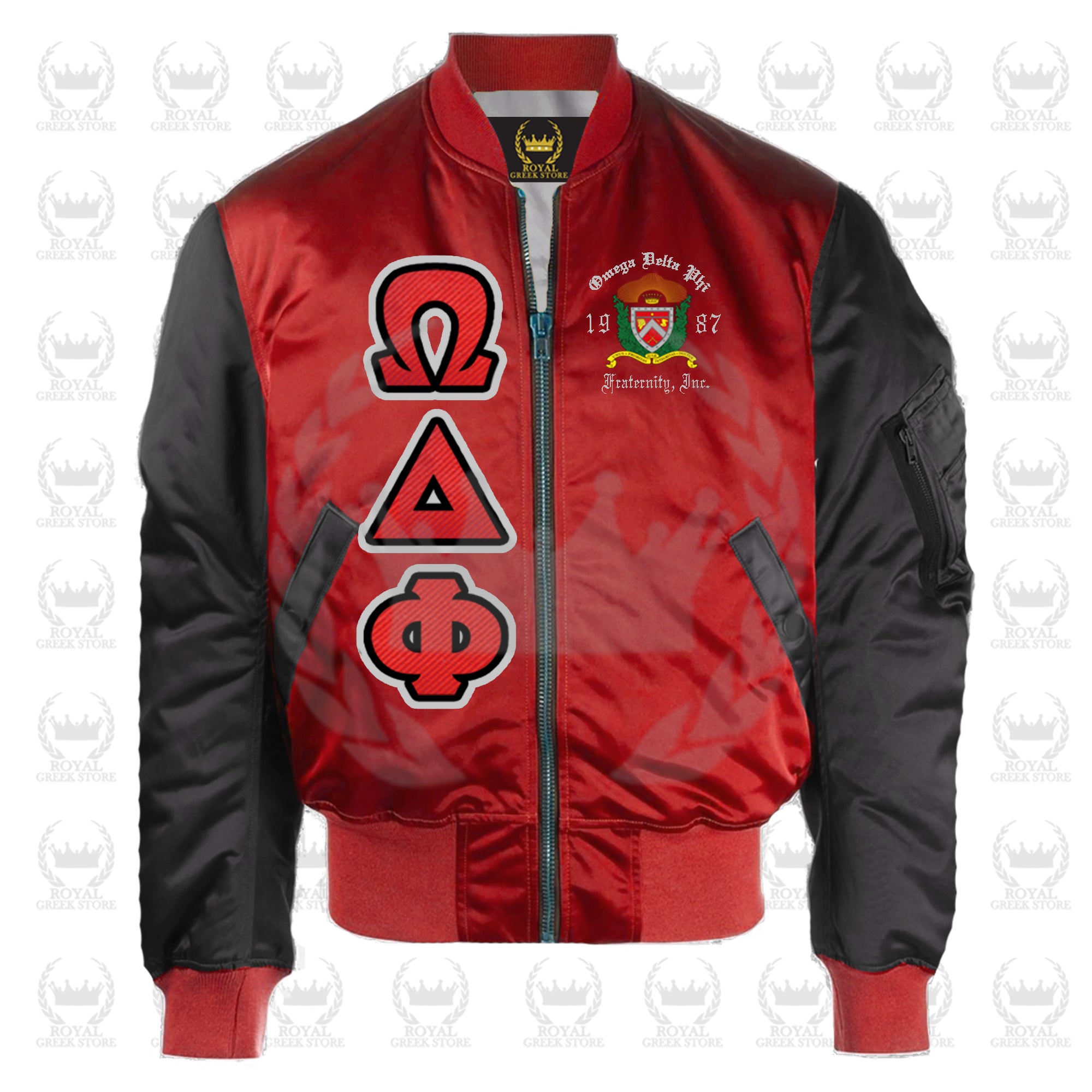 Omega Delta Phi Bomber Jacket (Pre-Order) – Royal Greek Store